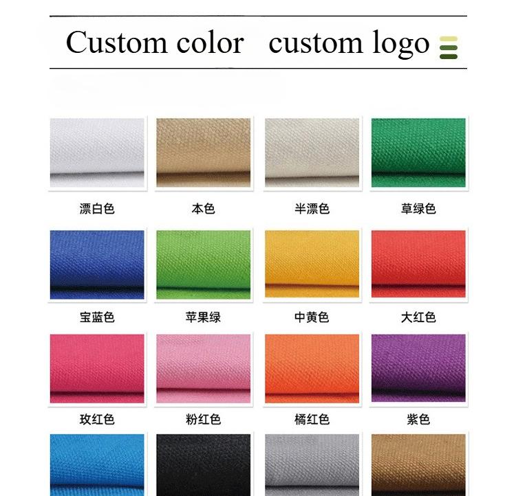 Custom embroidered logo canvas shopping bag women's designer handbag casual shopping tote bag