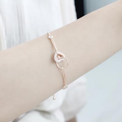 Women's Daily Ring and Heart Bracelet Layered