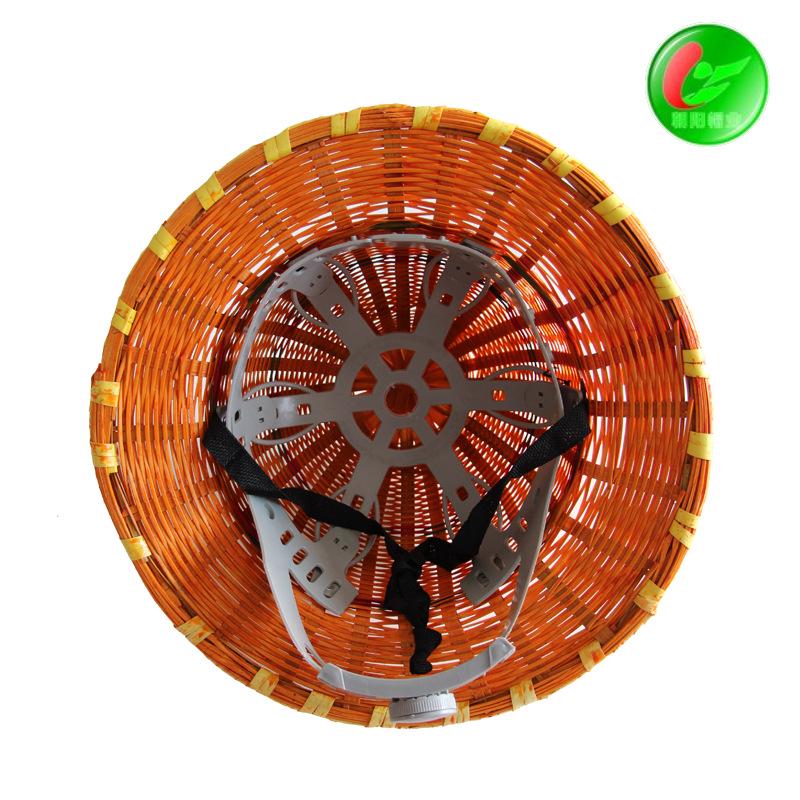 Bamboo Weaving Safety Helmet - Sunshade, Breathable, Anti-Smash, Industrial Protection