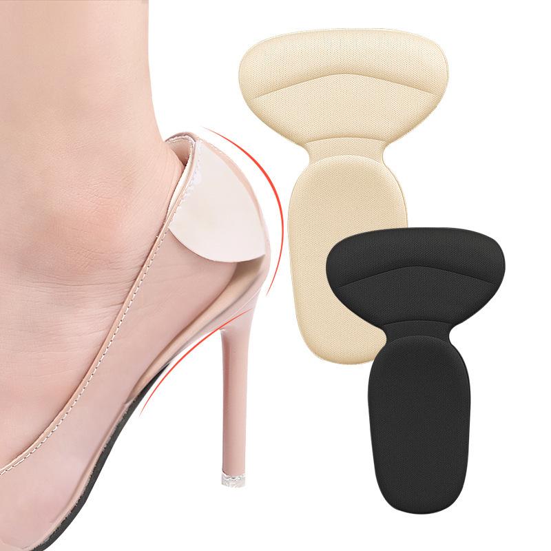 Fersenpflaster-Set High Heels Weich Verschleißschutz Anpassung und Anti-Rutsch Halbe Größe Samtstoff Multifunktional Zufälliges Pflaster