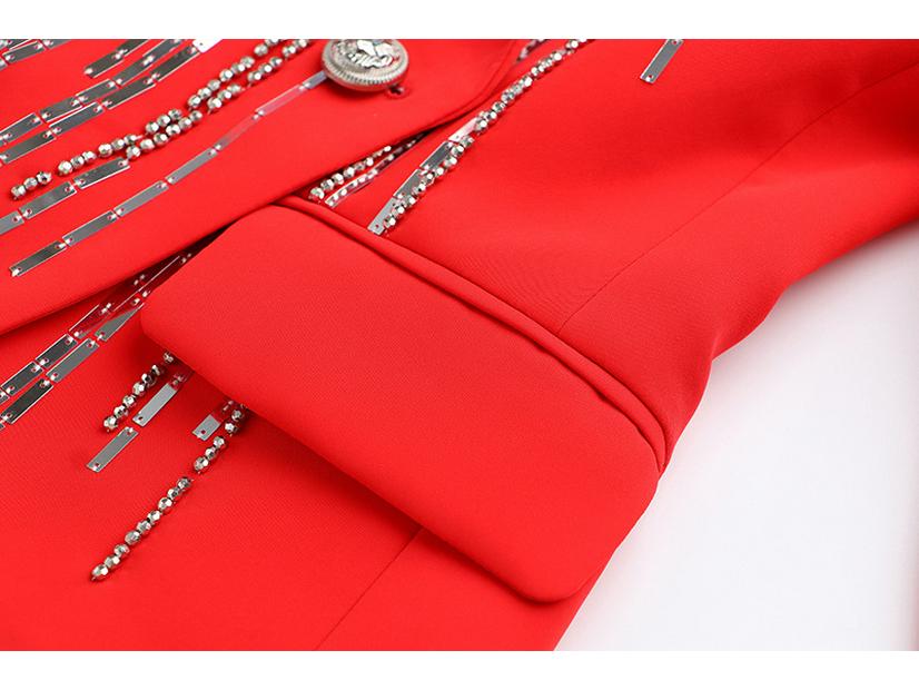 2023 Early Autumn Women's Luxurious Sequin Beaded Blazer – European & American Style