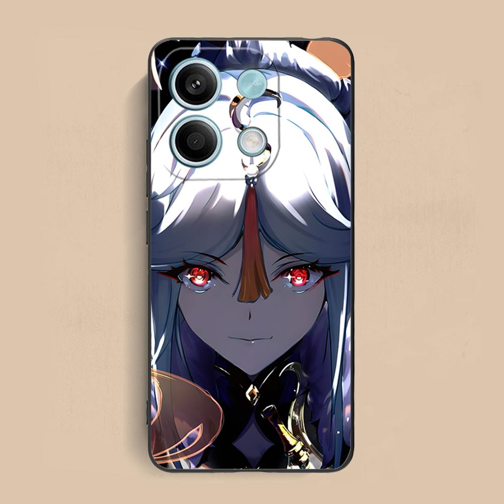 Game GI Ningguang Matte TPU Mobile Phone Case for Xiaomi Redmi Note 14 13 12 11 S Pro Plus 4G 5G Colorful Printing Cover