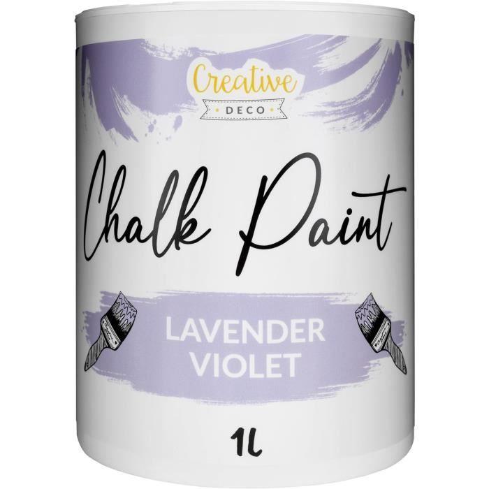 Peinture À La Craie Creative Deco Violet Lavande | 1L | Mat Et Lavable | Rénovation De Meubles