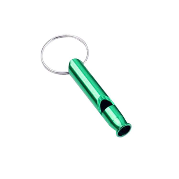 High-Frequency Dual/Single-Hole Aluminum Whistle with Lanyard for Outdoor Survival