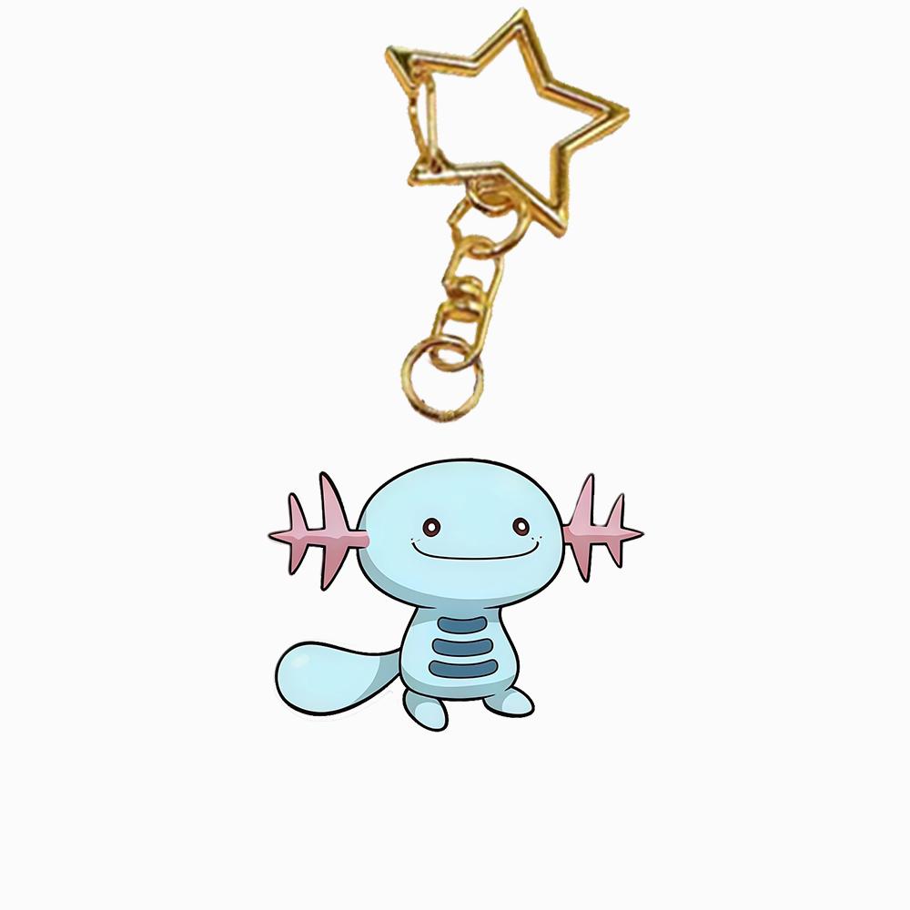 

Acrylic Keychain Anime Cartoon for Sylveon Rowlet Tepig Clefairy Jigglypuff Bulbasaur Zacian Key Chain Backpack Pendant Key Ring