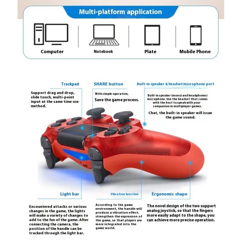 PS4 wireless controller Bluetooth controller vibrates with light Bluetooth controller