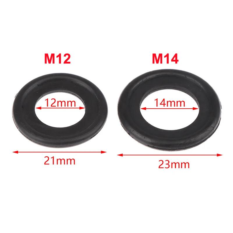 50Pcs Rubber Engine Oil Drain Plug Gasket Fit M12M14 Screw Sealing Shim Wear Automotive Seal Up Ring Accessories Oil Pan Gaskets