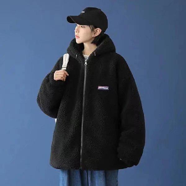 Trendy Men's Lambskin Mid-Length Coat: Stylish & Casual Hong Kong Brand