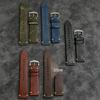 Op Voorraad Bruin Grijs Vintage Suede Koeienhuid Horlogeband met Gesp