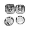 6Pcs Camping Cookware Set Portable Stainless Steel Cooking Kit with Pot and Pan for Outdoors Picnic Hiking CW 304 6