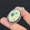 925 Silver Oval K2 Jasper Gemstone Sister Bezel Elegant Birthday Pendant Jewelry