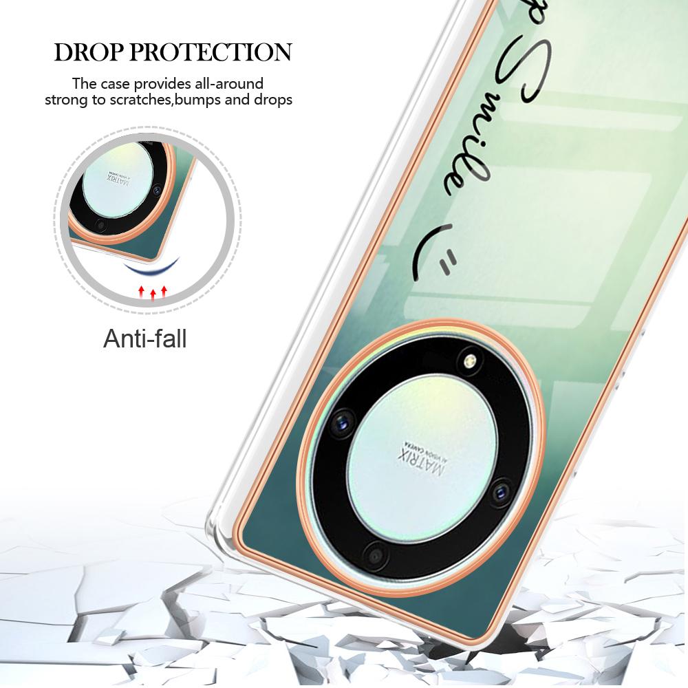 YB IMD Series-19 Style D For Honor X40 5G/X9a 5G/Magic5 Lite 5G IMD Pattern Anti-drop Cover 2.0mm TPU Electroplating Phone Case