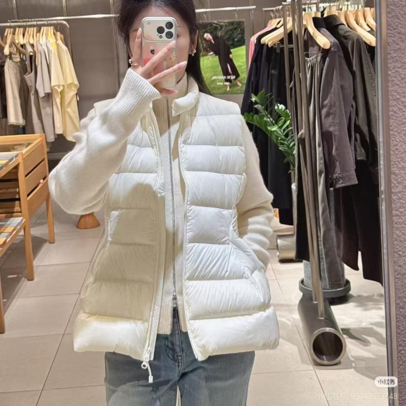 Jiangnan same style, autumn and winter new stand-up collar waist thin ribs down jacket sleeveless vest vest jacket tide
