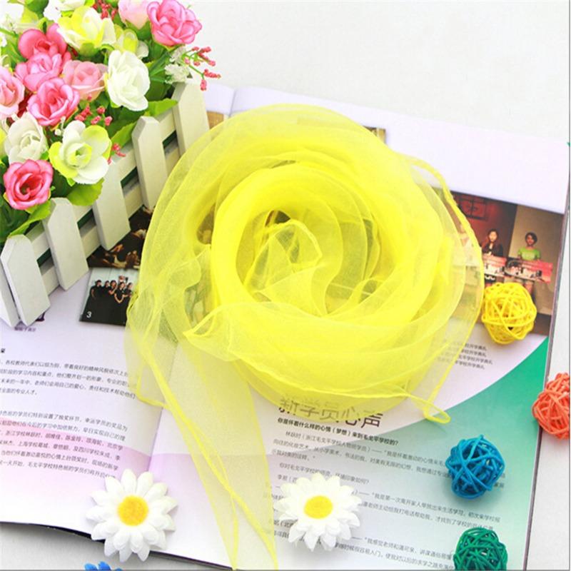 12 teile/beutel 6 Farbe Kindergarten Platz Seide Leistungen Dance Chiffon Schal Feste Schal Kinder Schal