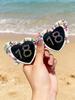 2026 Lovely Birthday Gift with Diamond-encrusted and Pasted Sunglasses for Women Cute Sun Glasses Romantic Party Gift KJ186