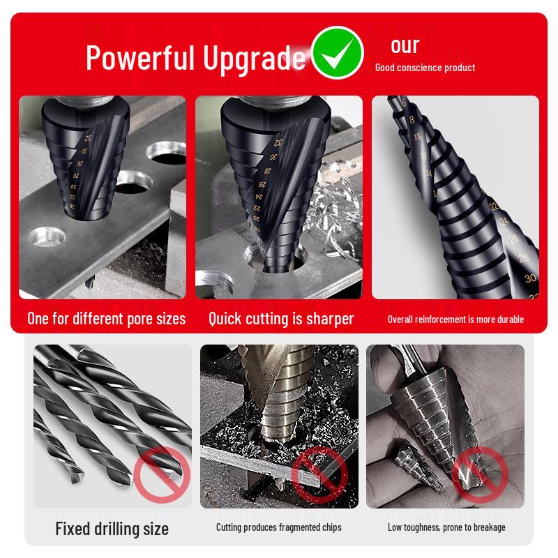 Cobalt Multifunctional Step Drill Bit for Hard Metals and Stainless Steel