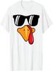 Funny Happy Thanksgiving Coolest Turkey Face T-Shirt