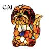Gift for Animal Lovers Vintage Stained Glass Style Desk Lamp, Cute Night Light, Decorative Exquisite Desktop Ornament Home Reading Lamp