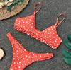 Sexy Polka Dot Flounce Bikin Set Swimsuit Women Swimwear Two Piece Bathing Suit Triangle Bikini