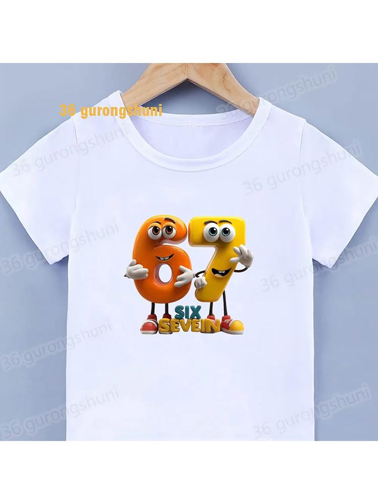 Kids Building Block Monster 67 Graphic TShirt Soft Cotton Game Wear for Boys  Girlsdf0140