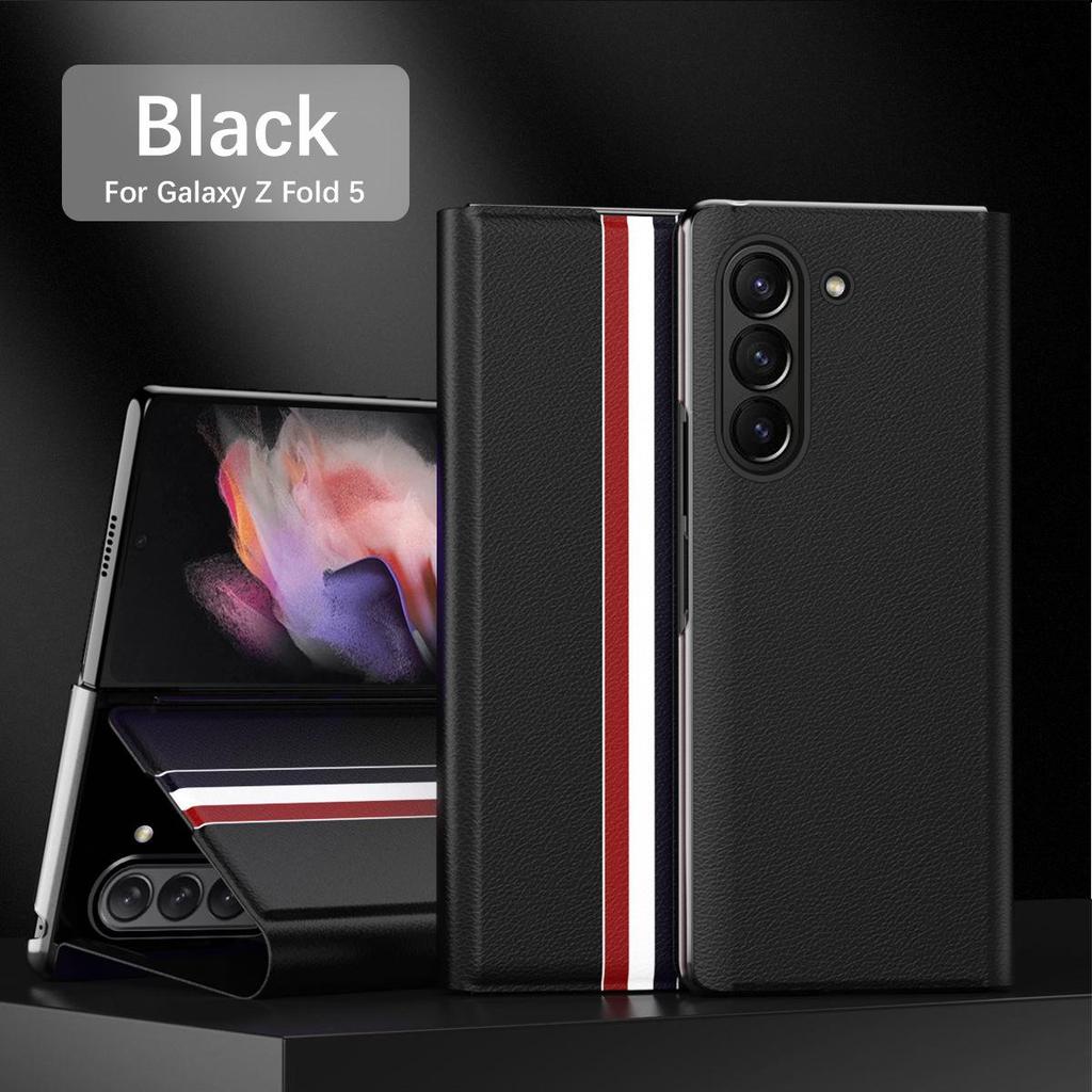 Compatible Samsung Z Fold7 Case with Card Slot - Full Coverage, Anti-Fall Leather for Z Fold5/4/3/2
