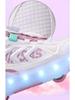 Children's Four-Wheel Luminous Roller Shoes with Rotating Buckle and Flashing Wheels