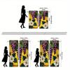 Set Of 2 Hd Digital Printed Curtain Bouquet Series Three Purple Grapes Yellow Background Green Leaves Two White Polyester