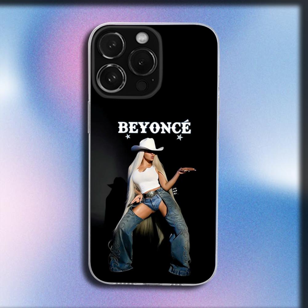 Singer B-Beyonce Phone Case For iPhone 16,15,14,13,12,11 Plus,Pro,Max,XR,XS,X,Plus,SE,Mini Transparent Soft Cover