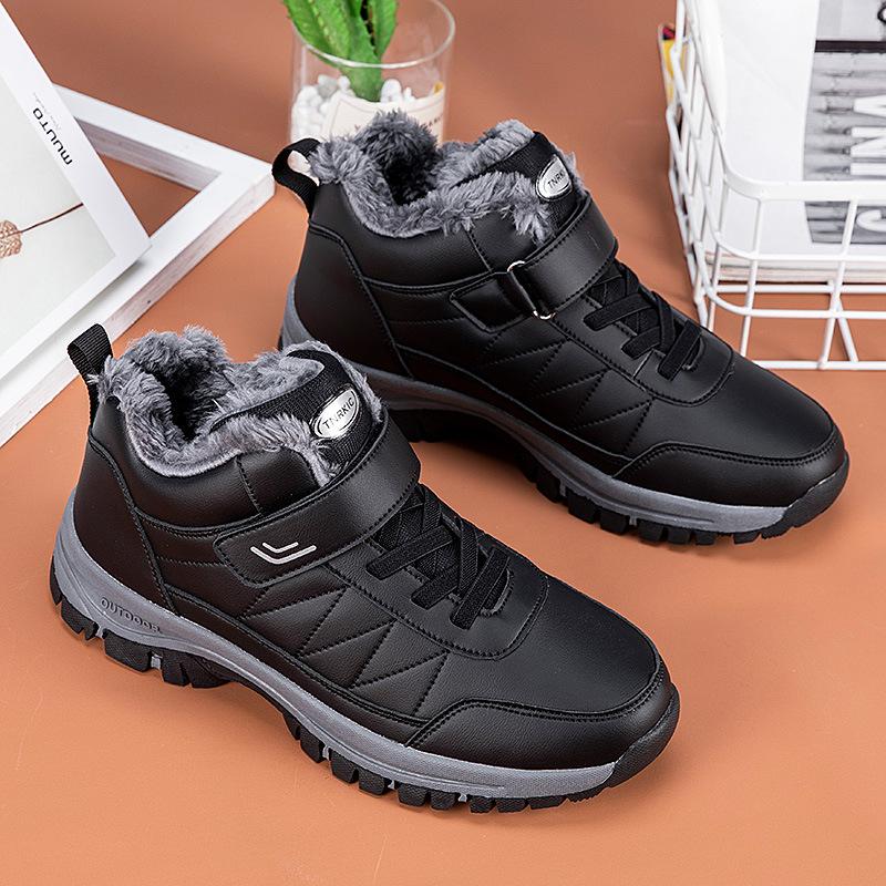 Neue Samt-Verdickte Mittelschaftschuhe Rutschfeste und Abriebfeste Schneestiefel Outdoor-Baumwollschuhe