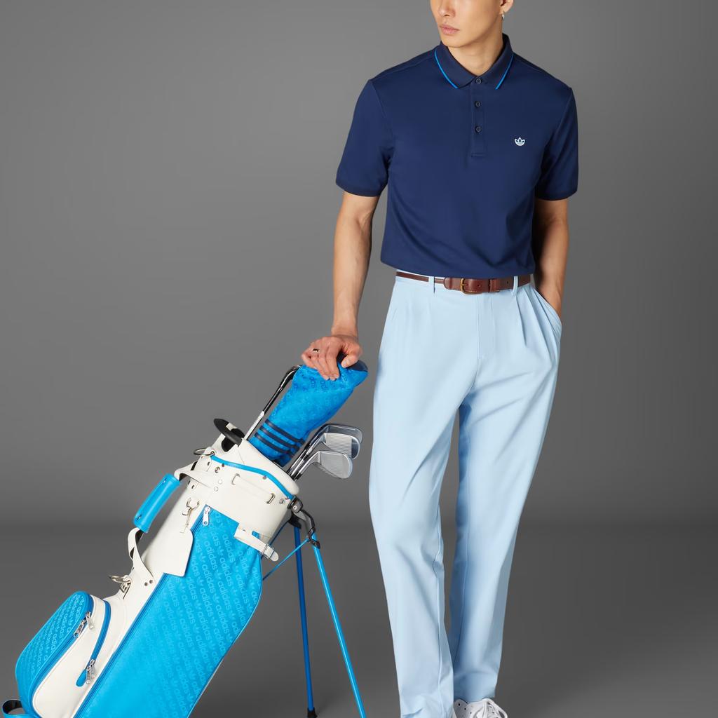 Adidas Originals Twistknit Series Embroidered Fashion Simple Short Sleeve Polo Shirt Men Polo Shirts Night-Blue JH3859