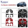 Vera Fibra di Carbonio Morbida Per Mazda 2 DE 2008 2009 2010 2011 2012 2013 2014 LHD RHD Adesivo Decorativo Cornice Pannello di Controllo Centrale per Auto.