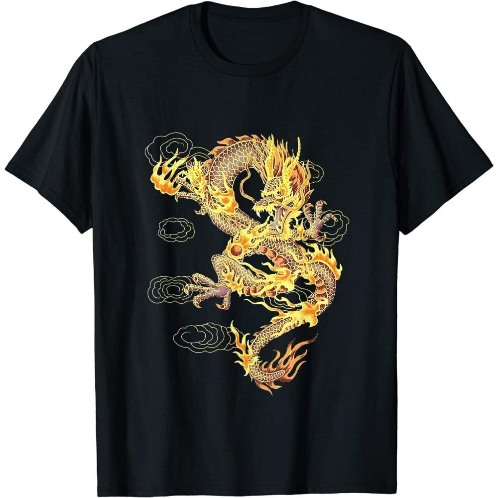 Traditional Chinese Dragon Cool Design Tshirt Great Gift Idea T-Shirt Men Crewneck Short Sleeve Summer Daily Life Casual Tee Top