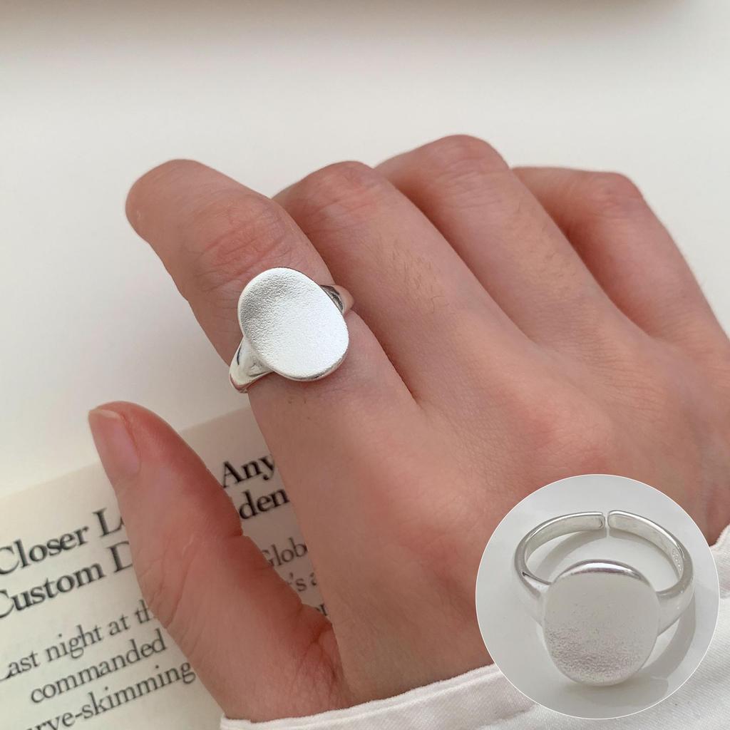 Wszechstronny pierścionek otwarty platerowany srebrem próby 925 - styl koreański dla kobiet