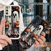 Phone Case: 2D Flat Samsung Galaxy A34 A35 M05 M06 S20 S22 S21 FE Plus 5G Layered Protective Case, Vine Orange Flower, Christmas and Halloween Gift