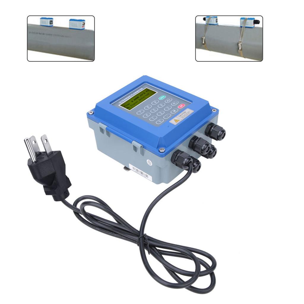 TUF 2000B DN50mm 700mm TM 1 RS485 Digital Wall Mounted LCD Ultrasonic Flowmeter Tester