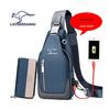Men's Waterproof Oxford Cloth Crossbody Chest Bag - Korean Style, Trendy, Wear-Resistant, Single Shoulder Bag