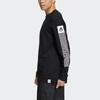 adidas Printed Loose Fit Long-Sleeve Breathable Sports T-Shirt for Men, Black