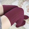 1Pair Women'S Thigh-High Winter Warm Soft Over-Knee Leg Warmers - Thermal Thermal Insulation, All-Season Comfort, Solid Color