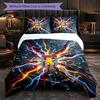 Set Biancheria da Letto Aston Villa Football 3 Pezzi Morbido Set Copripiumino con Federe Set Decorazione Camera da Letto per la Casa