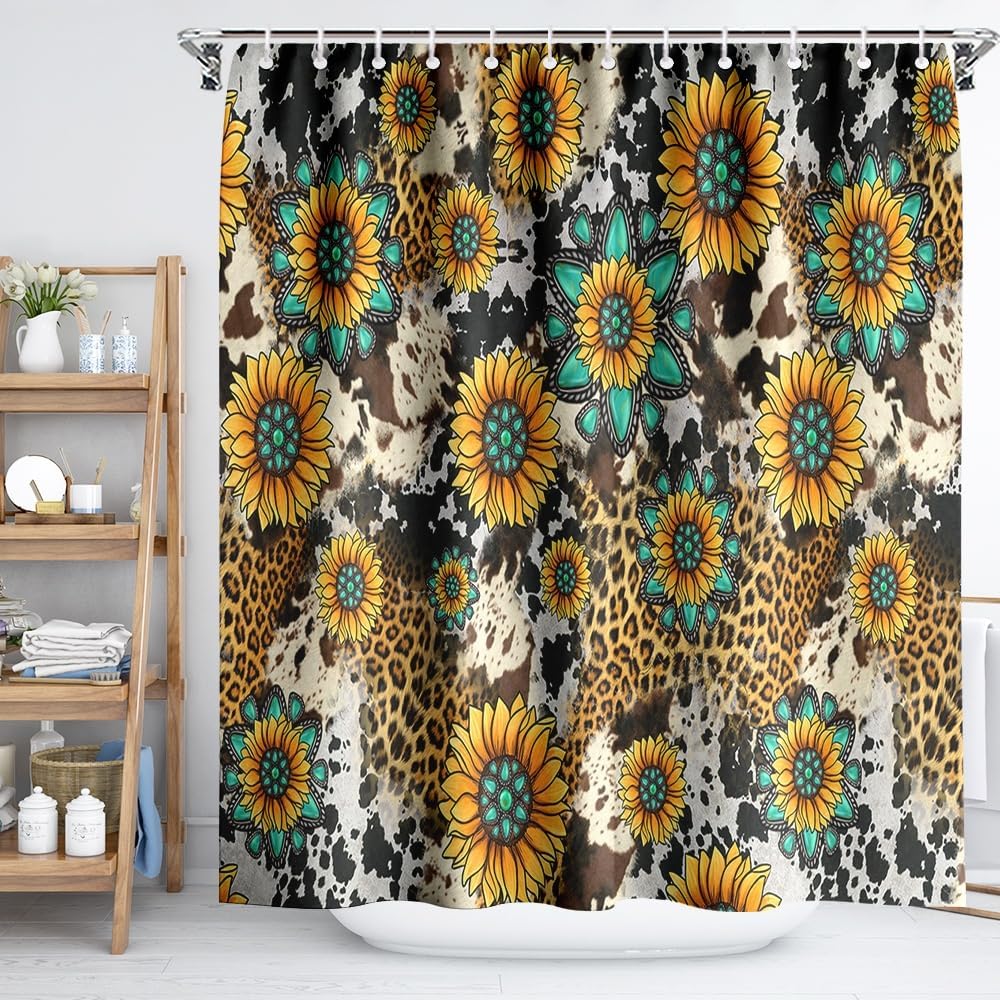 Black Shower Curtain Life Tree Sky Elephant Neon Fabric Plant Fantasy Art Bathroom Curtain For Women Bathtub Decoration