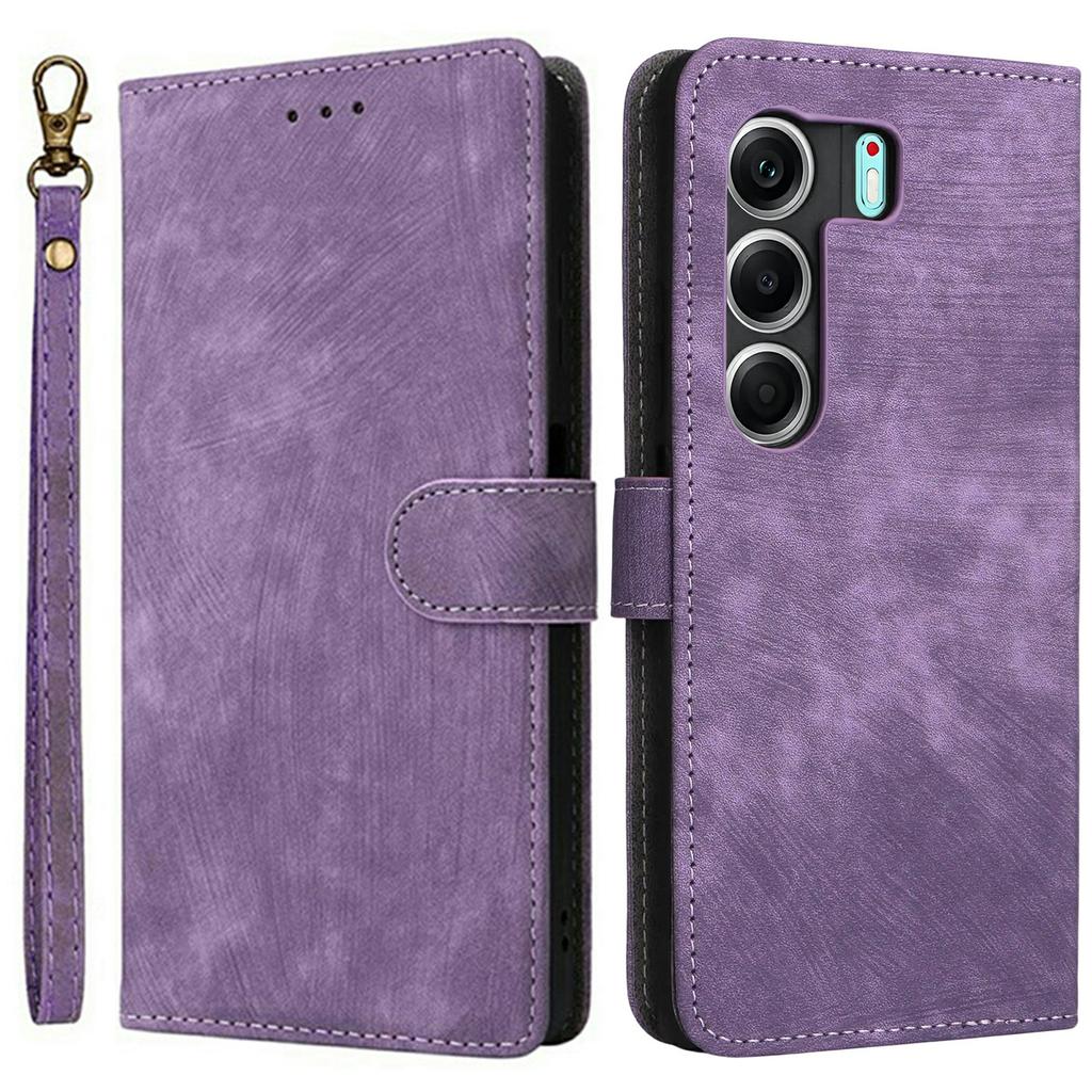 For TECNO Camon 40 4G CM5 Case Wallet RFID Blocking PU Leather Cover Stand with Strap