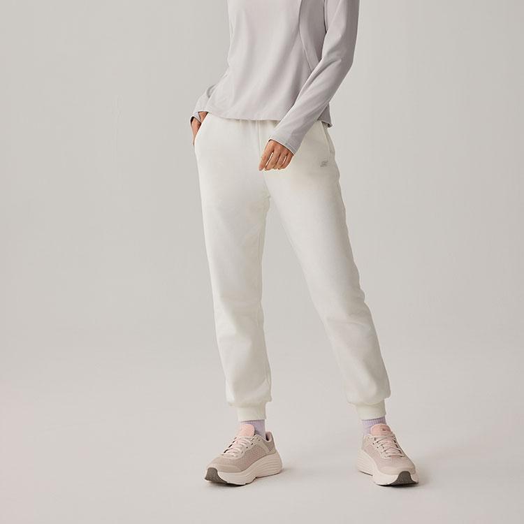 Skechers Fleece Lined Warmth Resistant Thermal Comfort Stretch Cuffed Classic Knit Joggers Women Bottoms P425W084-0074