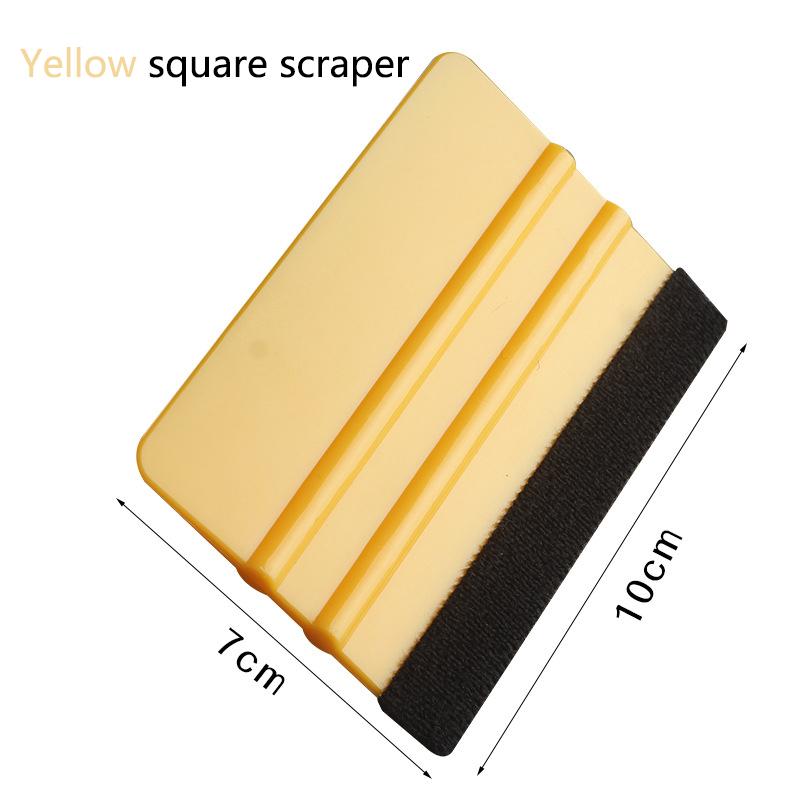 

1pc Auto Styling Felt Edge Vinyl Squeegee Car Vinyl Scraper Vehicle Window Tint Film Wrapping Squeegee Applicator Tool жёлтый