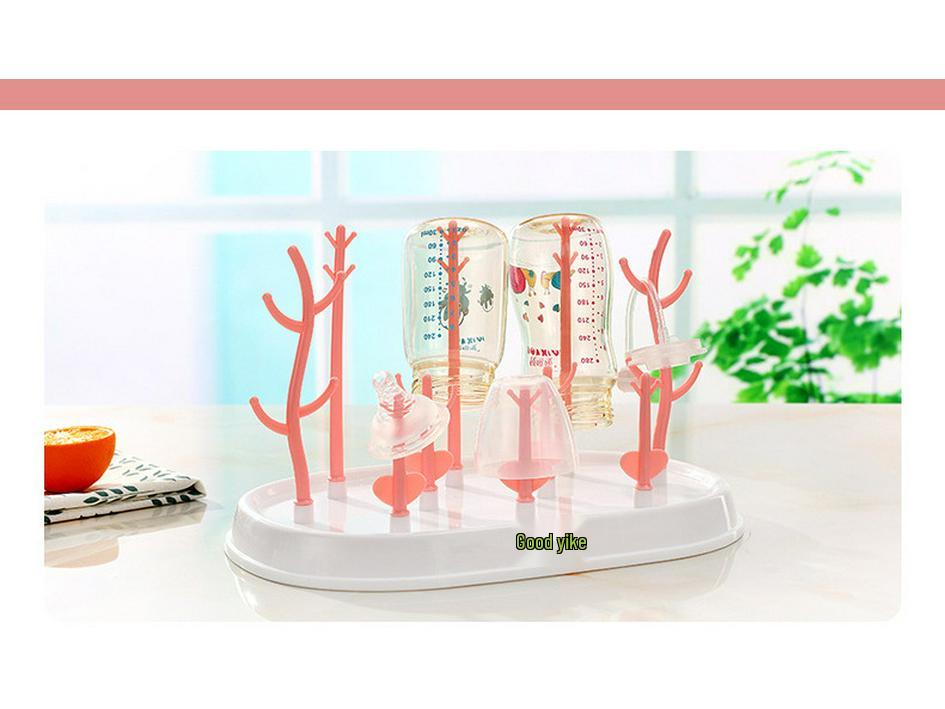 Tree-Shaped Multifunctional Baby Bottle Drying Rack – PP Material