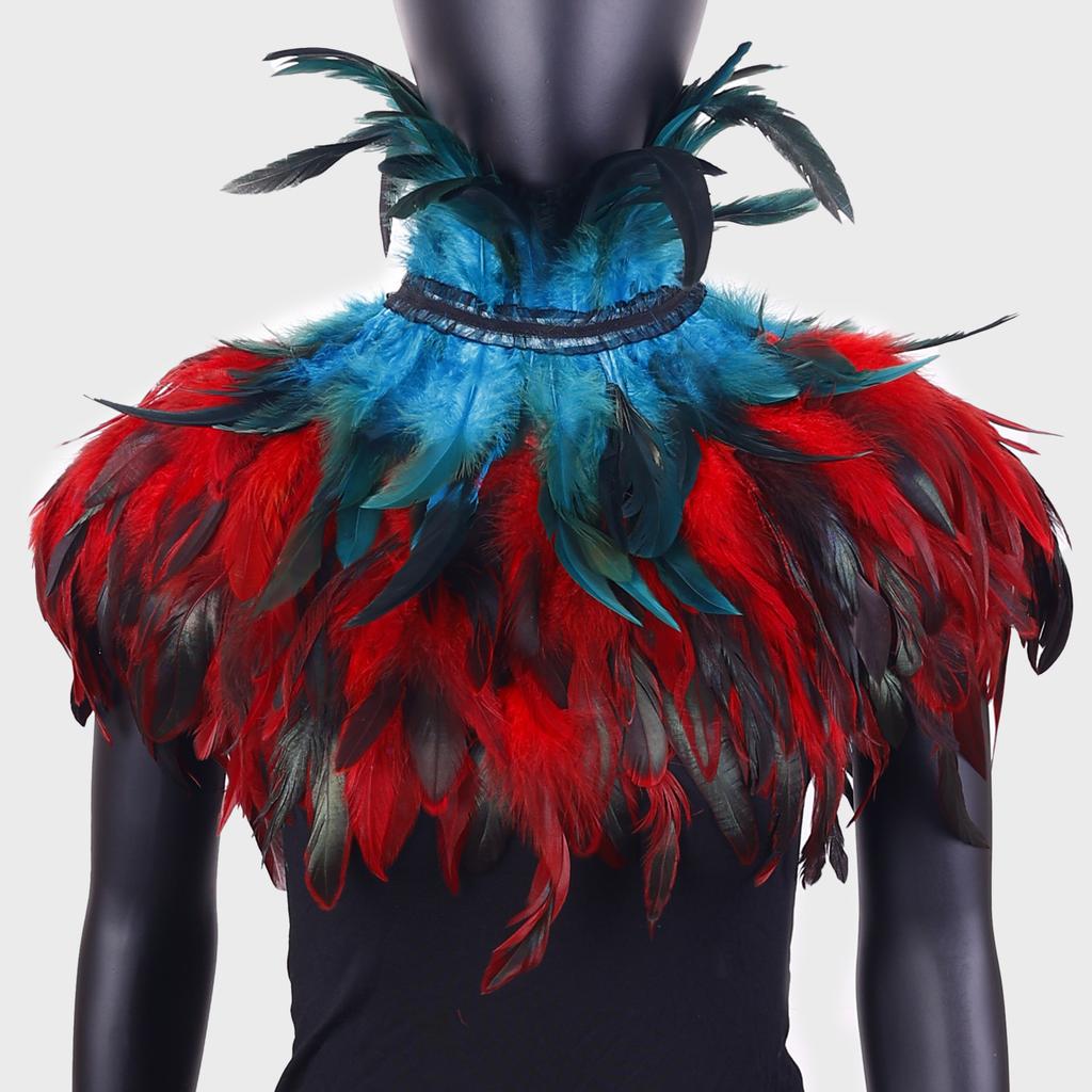 Szal z piór, Peleryna na bal, Bal kostiumowy, Dekoracja na przyjęcie, Szalik z piór kurzych, Płaszcz na Halloween