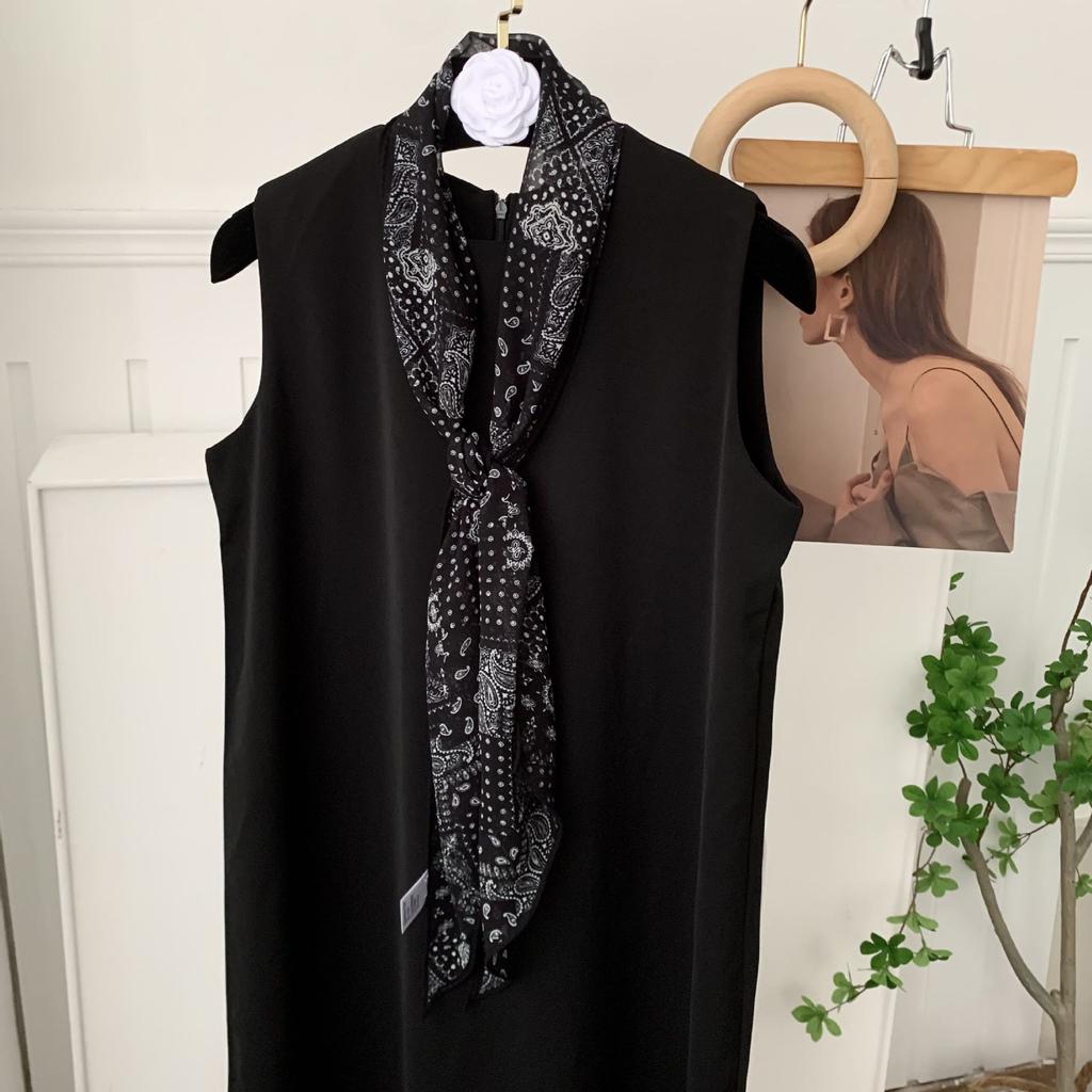 Scarf for Women Versatile Neck Flower Scarf Versatile Striped Headband Hairband Scarf