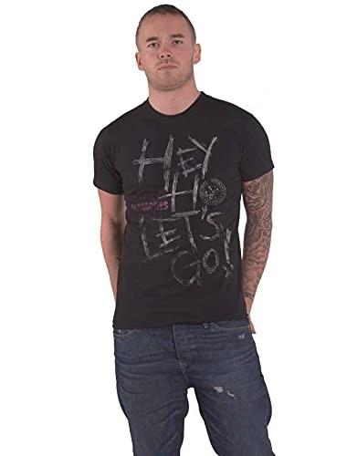 Unknown Men s Ramones Hey Ho! T Shirt, Black, XXL UK S