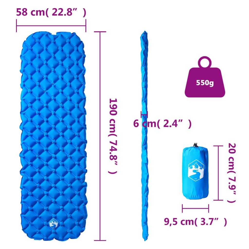 Inflatable Sleeping Mat Blue 190 x 58 x 6 cm