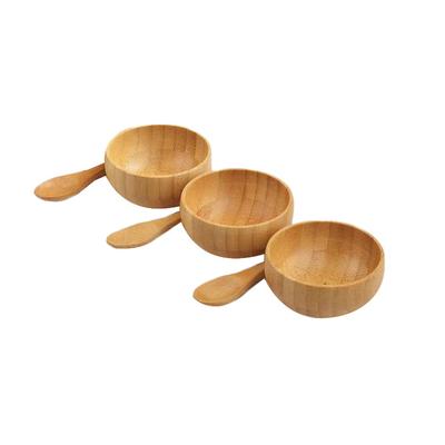 Mini Size Bamboo Diy Face Mask Mixing Bowl With Spoon Aromatherapy Bowl Set Massage Oil Face Care Makeup Tool Kits Accessories