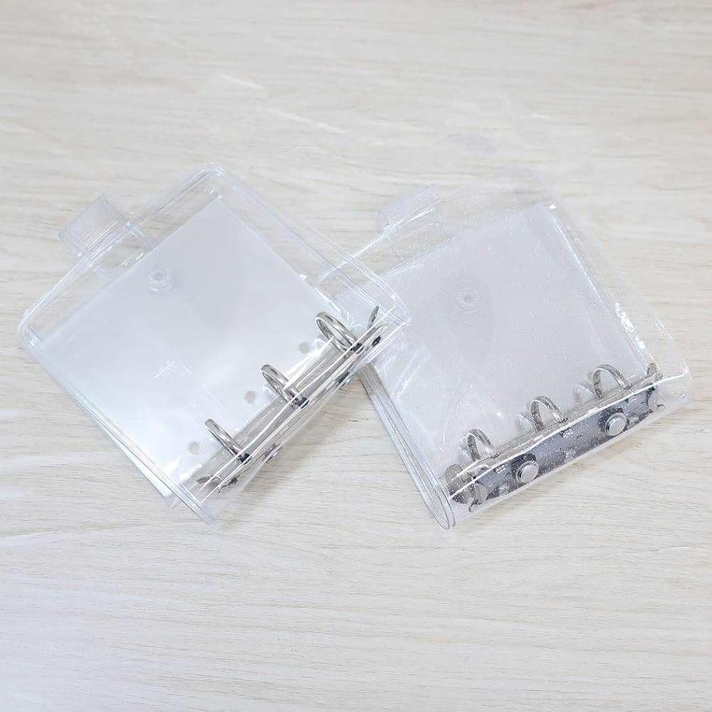 Kamio Japan Mini Clear Seal Binder Glitter Clear 231305